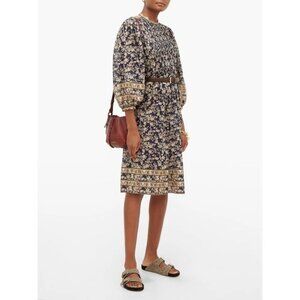 Isabel Marant Etoile Vanille Dress in Navy Peasant Sz 40 M Medium $425